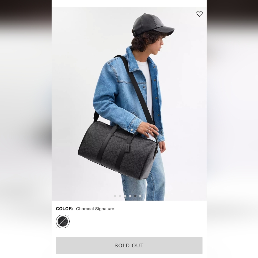 New! Gotham Duffle Bag 45 In Signature Canvas In Charcoal Signature